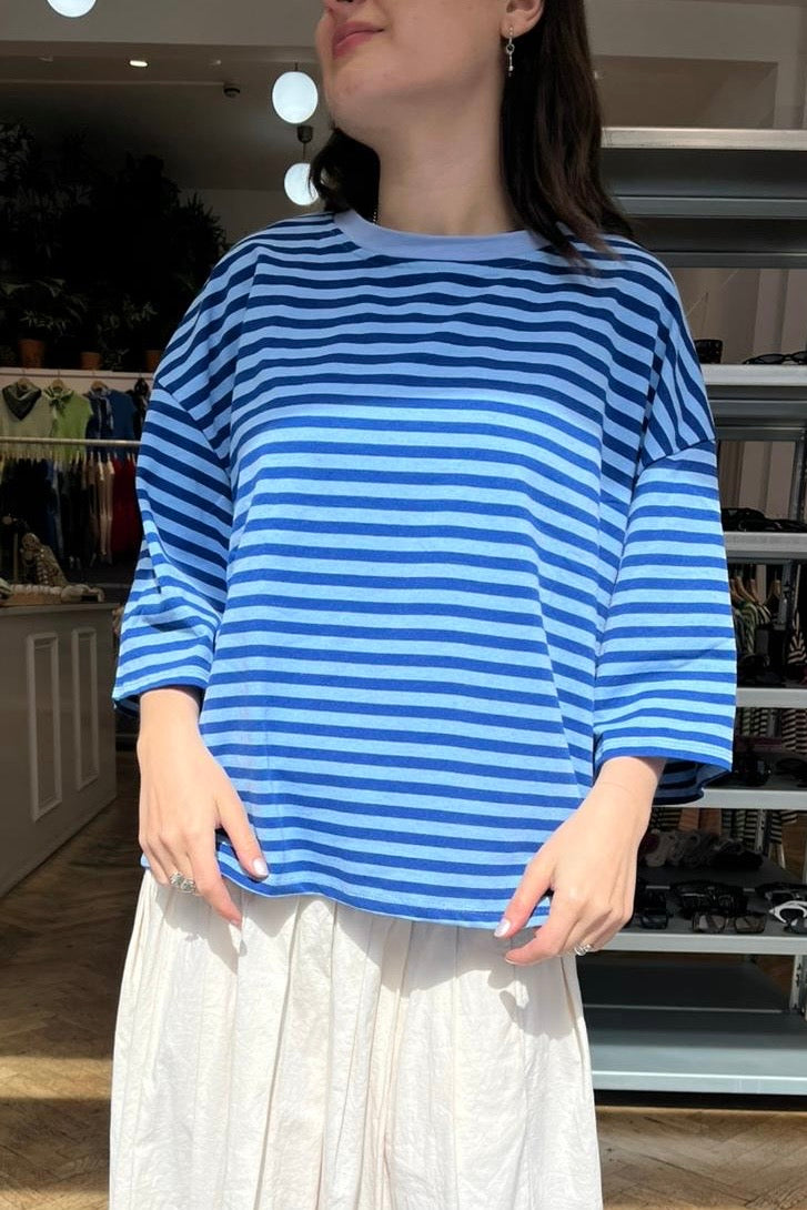 Else Striped T-Shirt -Royal/Blue - Øst London