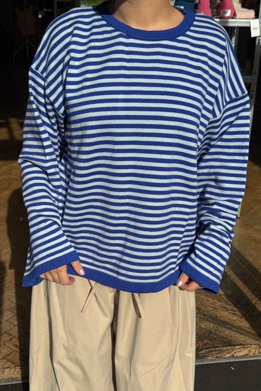 Emilie Striped Jumper -Royal/Blue