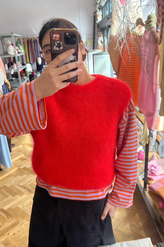 Anna Crewneck -Lilac/Orange - Øst London