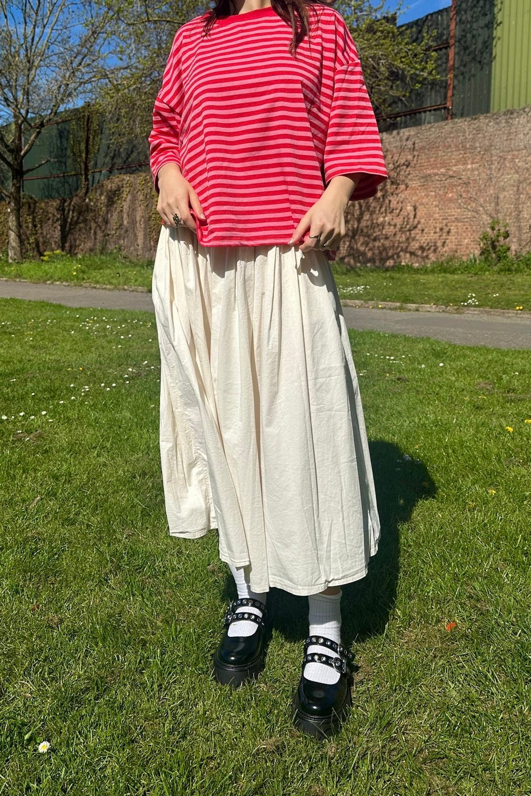Else Striped T-Shirt -Red/Pink - Øst London