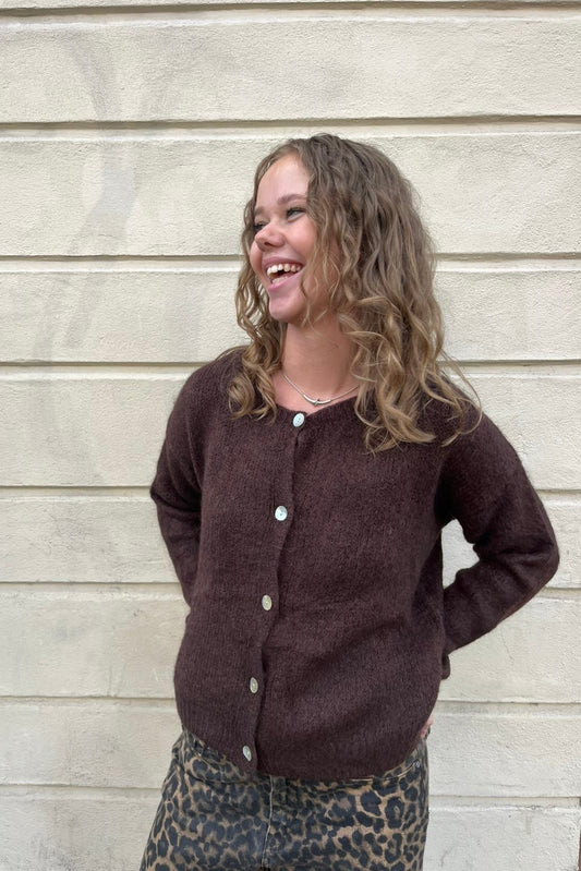 Josefine Mohair Cardigan -Brown