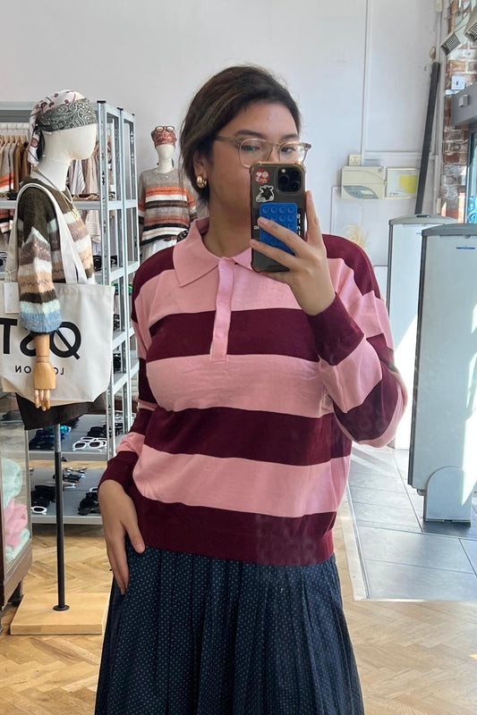 Kamille Jumper -Bordeaux/Pink
