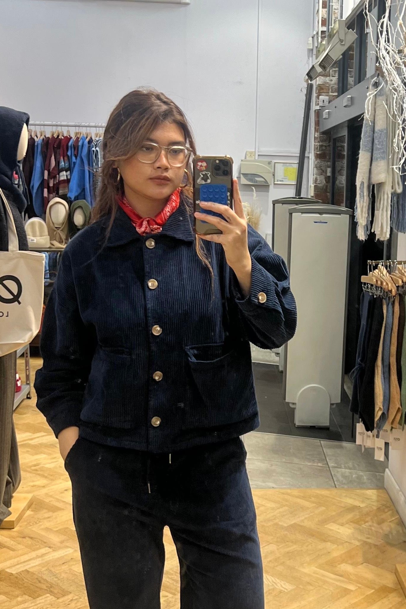 Janne Corduroy Jacket -Navy