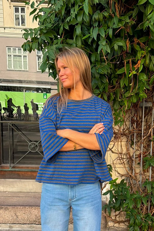 Else Striped T-Shirt -Royal/Grey