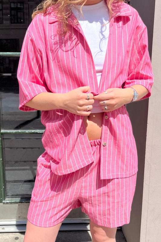 Lily Shirt and Shorts Set -Pink
