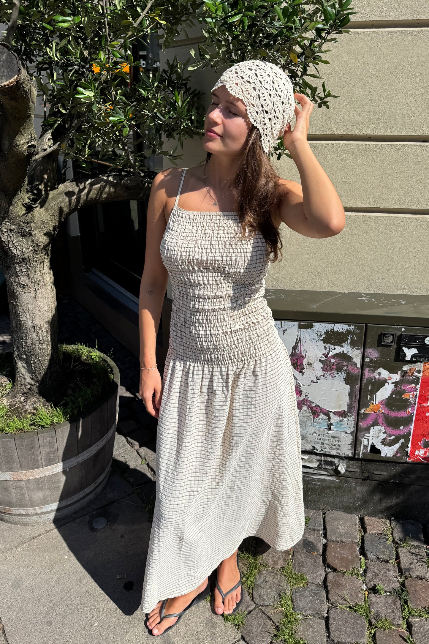 Crochet Hat -Cream - Øst London