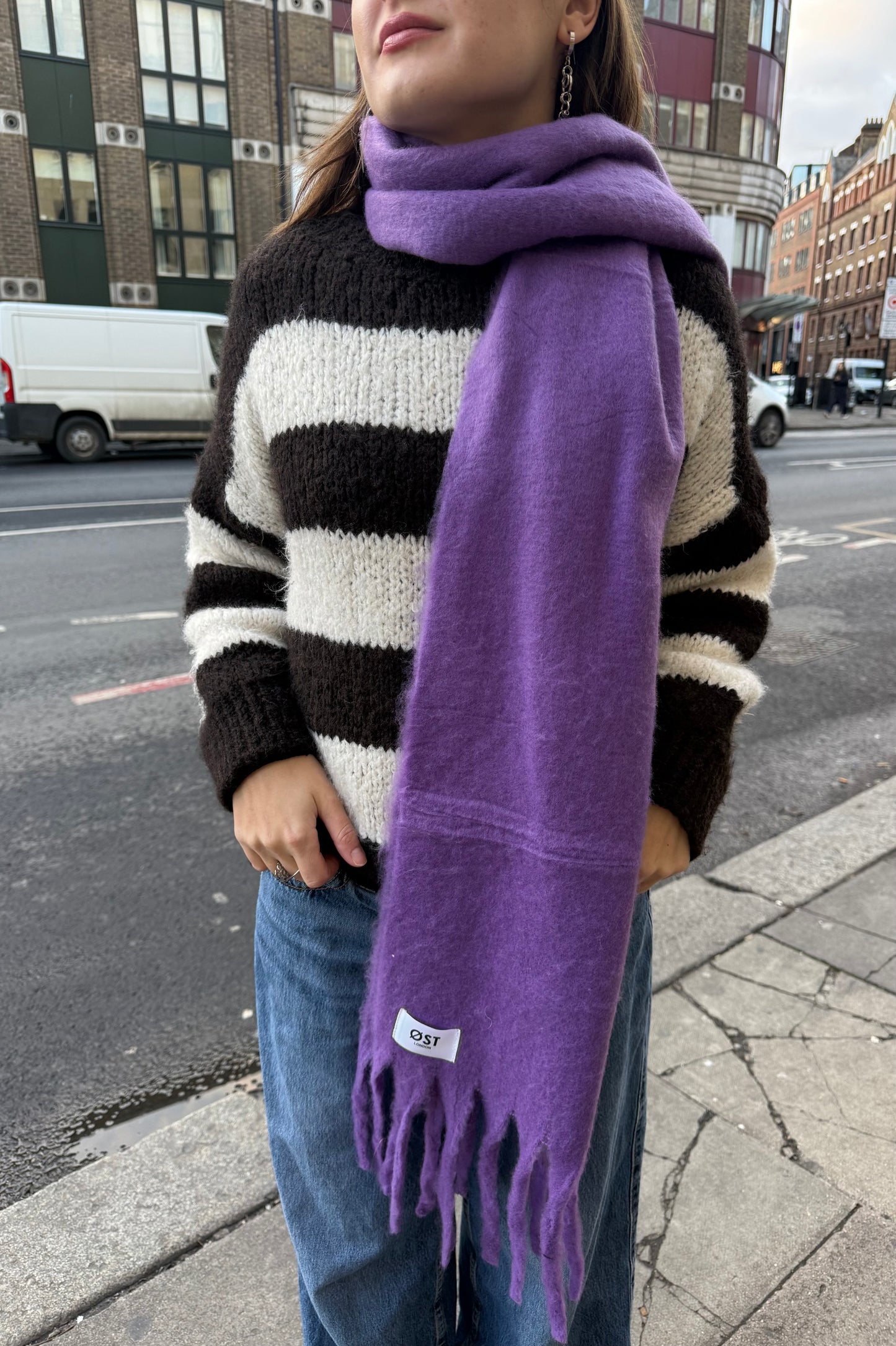 Pernille Oversized Scarf -Lilac