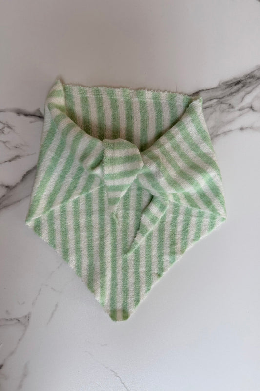 Mynte Triangle Scarf Striped -Green - Øst London