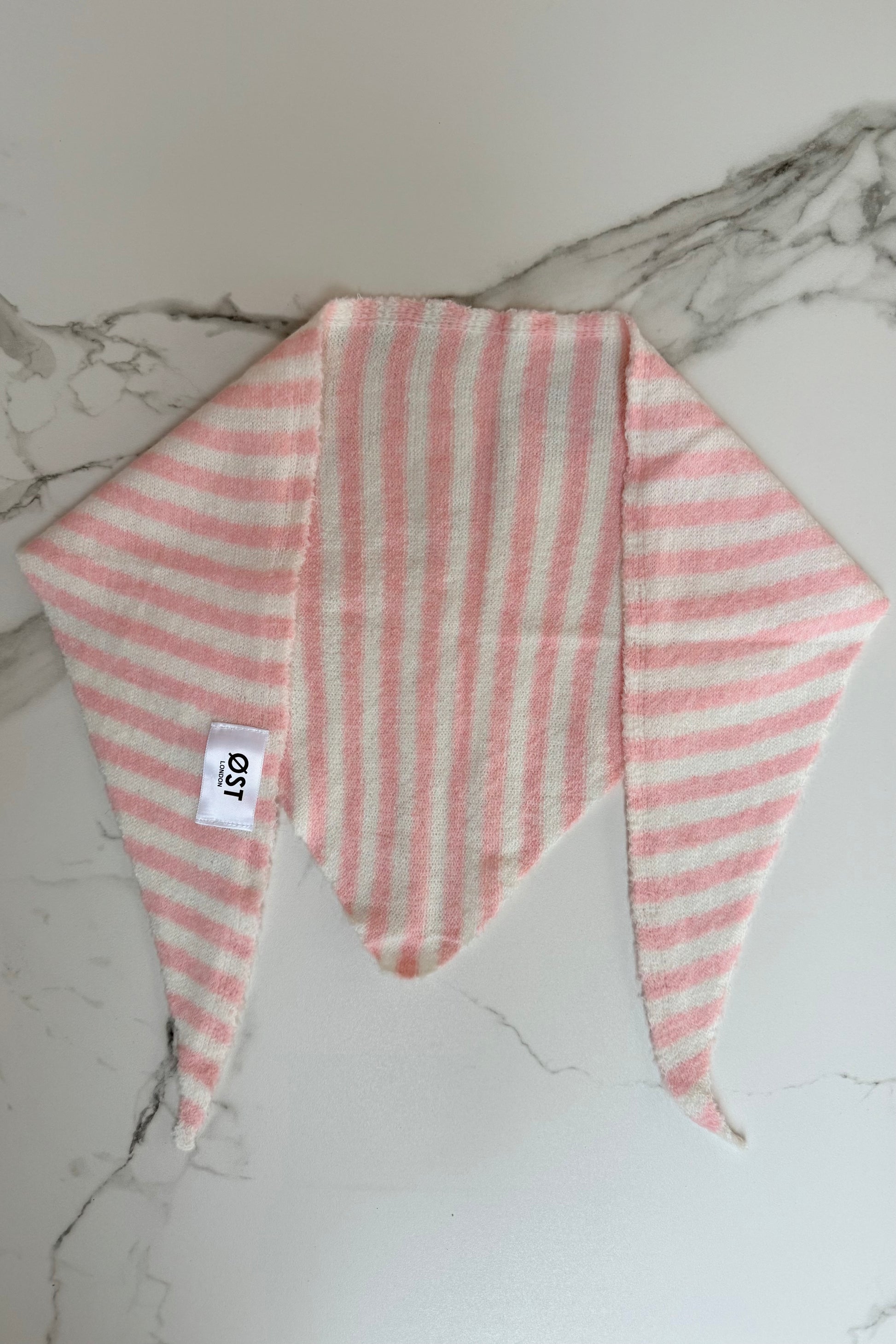 Mynte Triangel Scarf Striped -Light Pink - Øst London