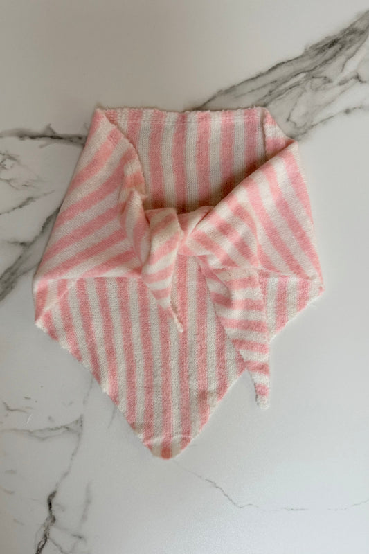 Mynte Triangel Scarf Striped -Light Pink