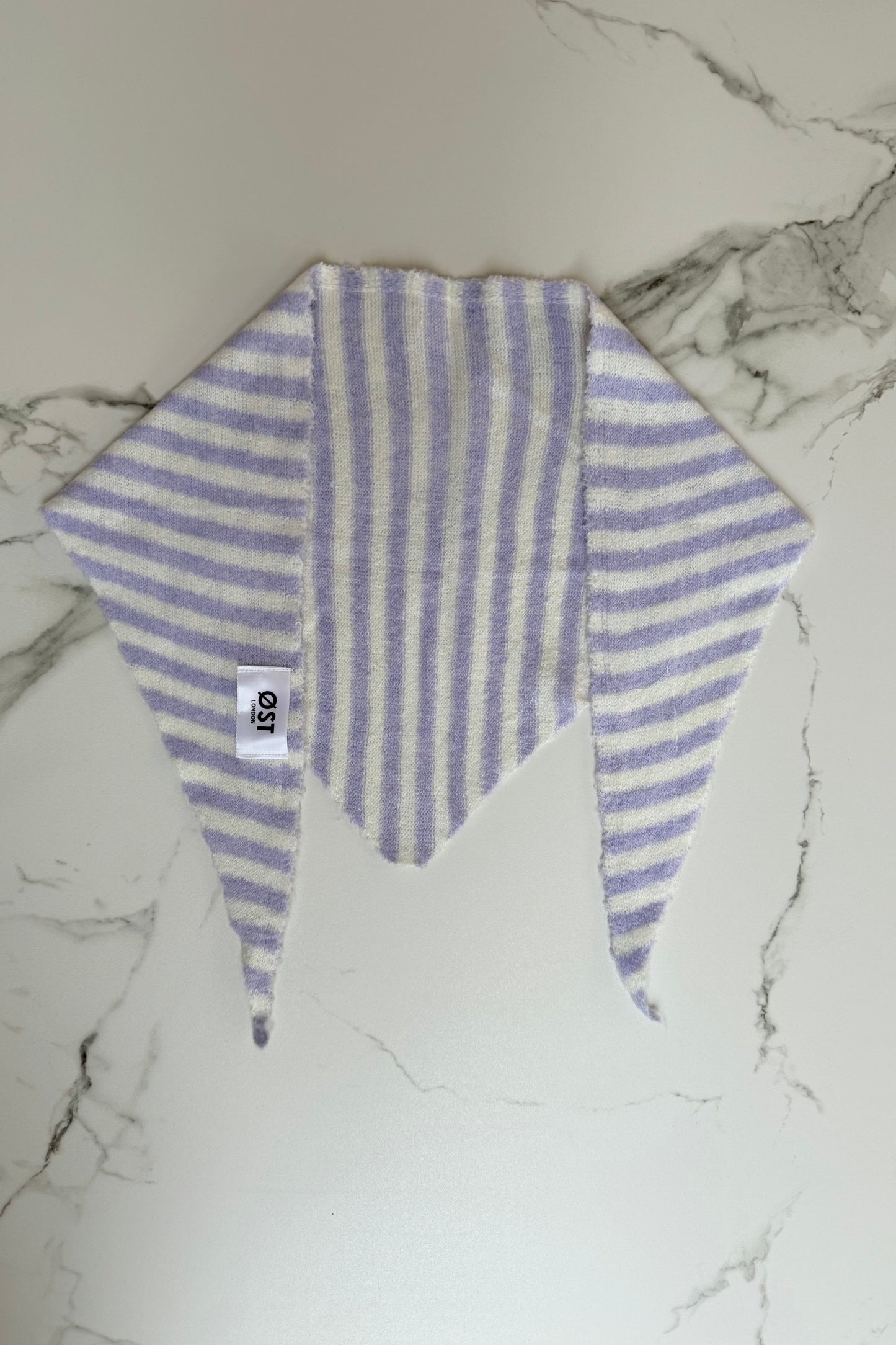 Mynte Triangle Scarf Striped -Lilac
