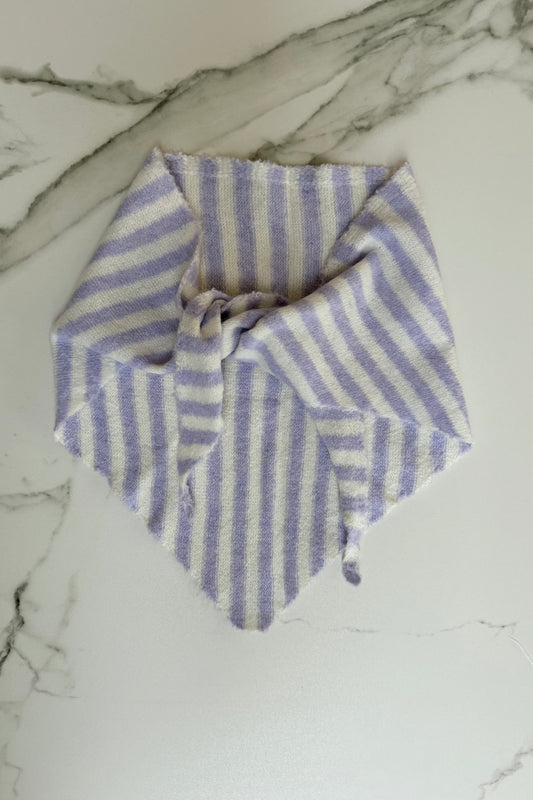 Mynte Triangle Scarf Striped -Lilac