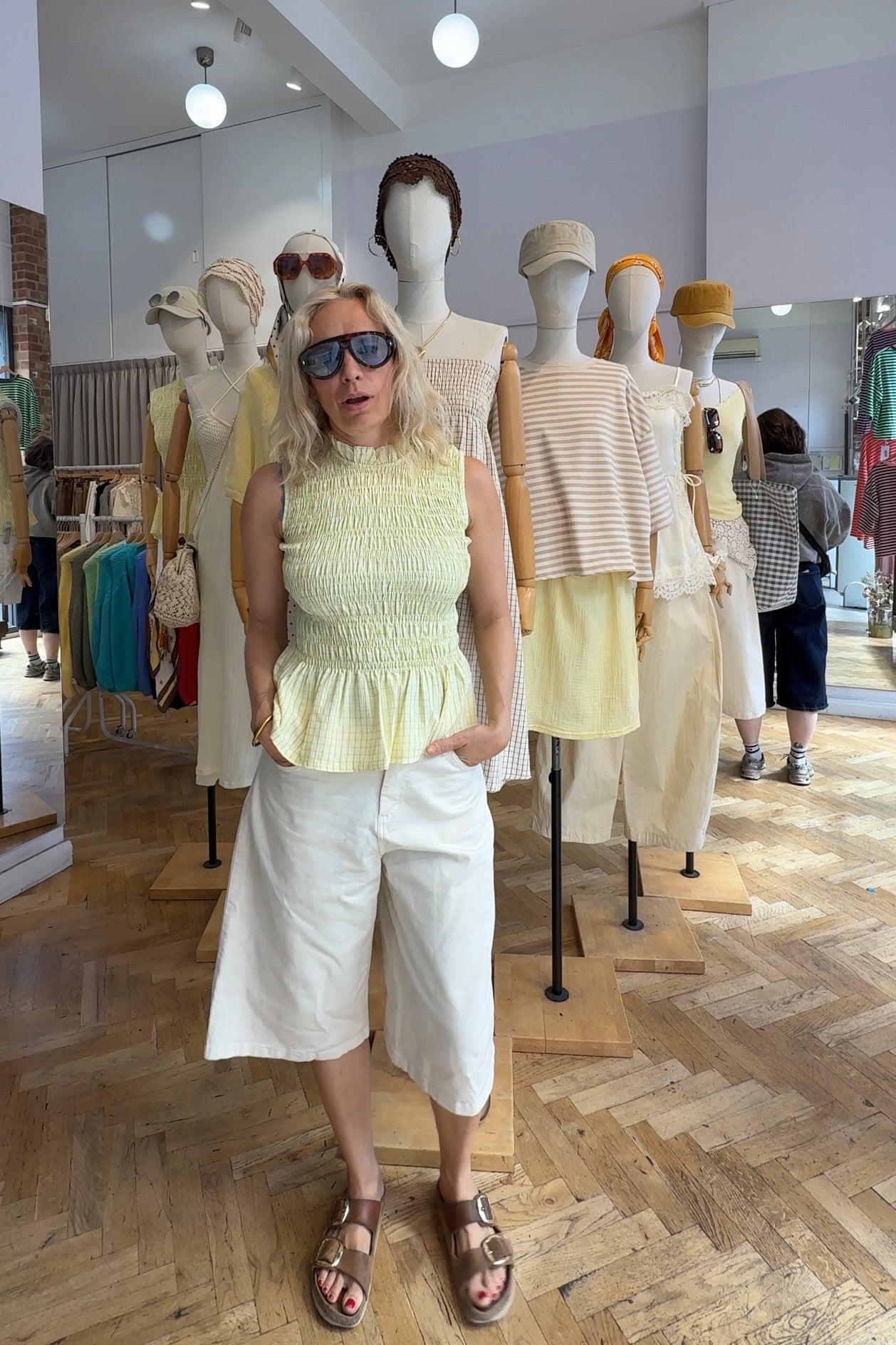 Vibeke Wide Shorts -Off White - Øst London