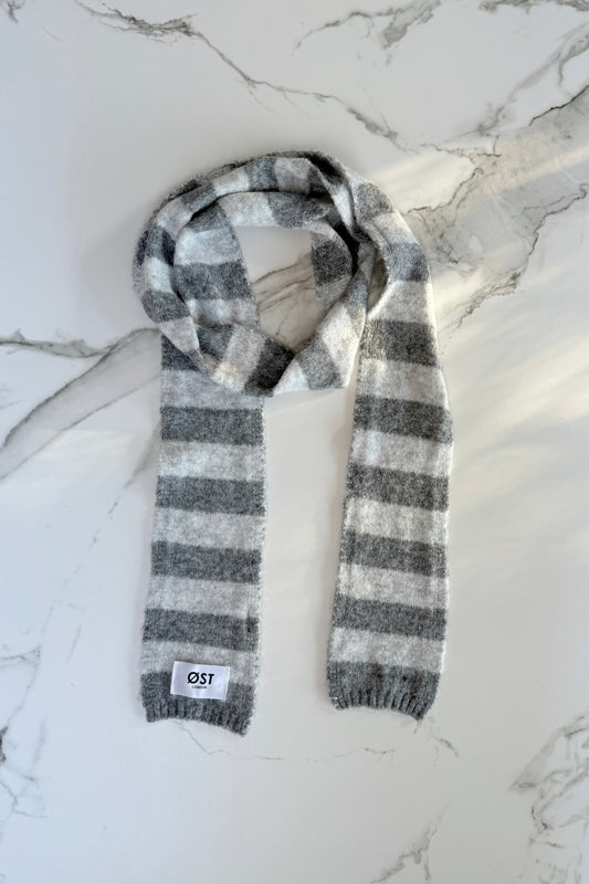 Gunhild Long Striped Scarf -Grey - Øst London