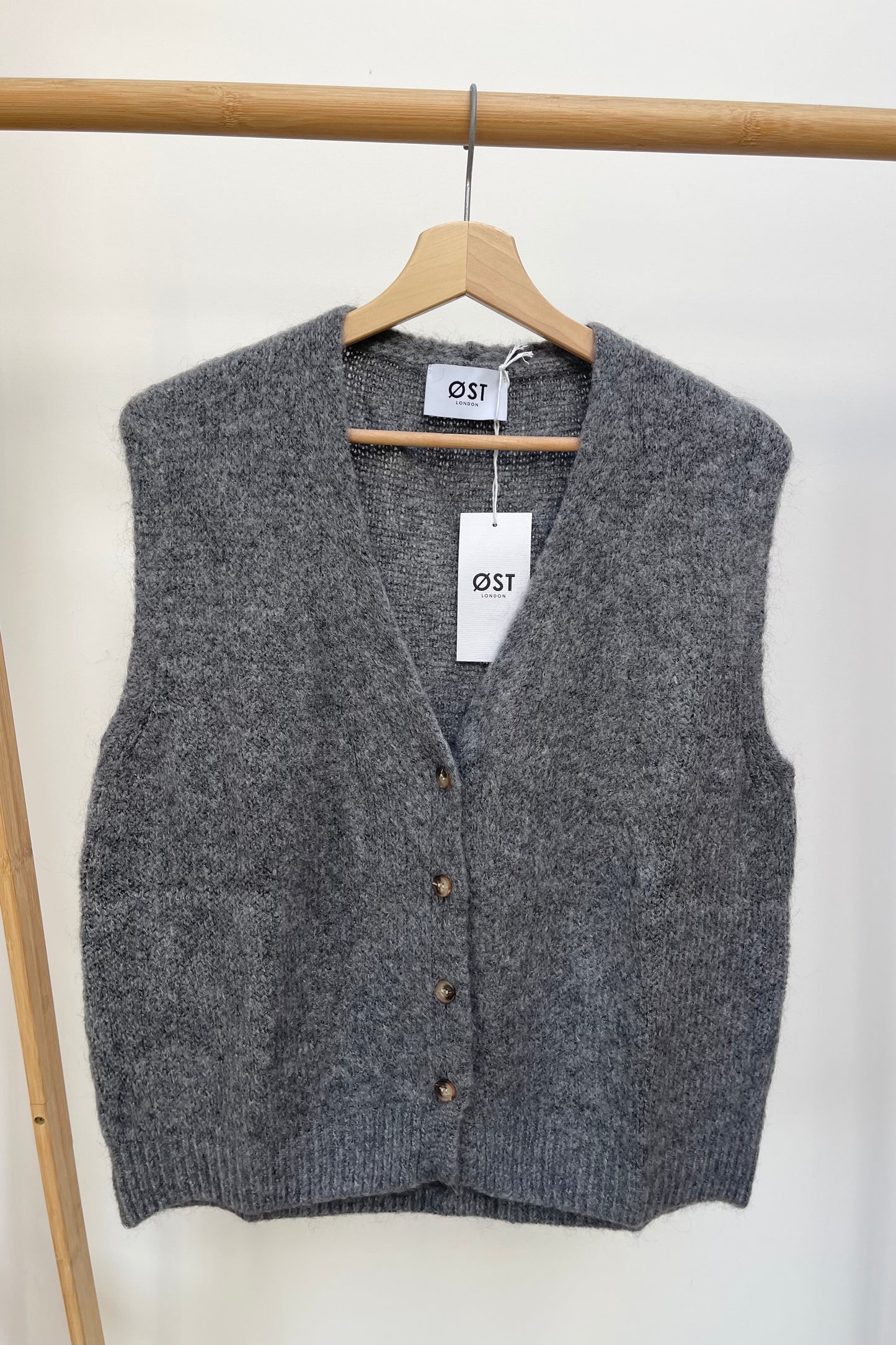 Erika Kid Mohair Vest -Grey