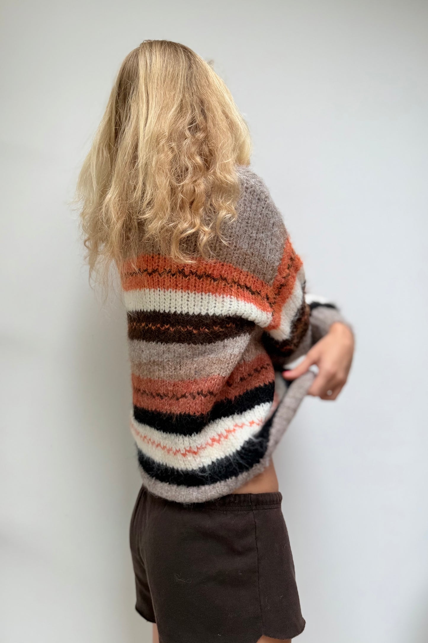 Grethe Crewneck Wool Jumper -Orange