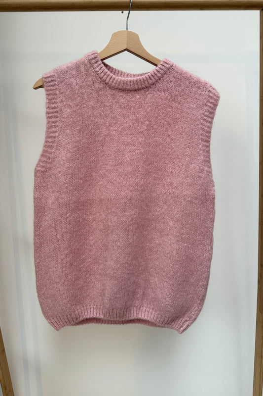 Alba Mohair Vest -Dusty Light Pink