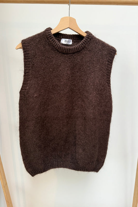 Alba Mohair Vest -Brown