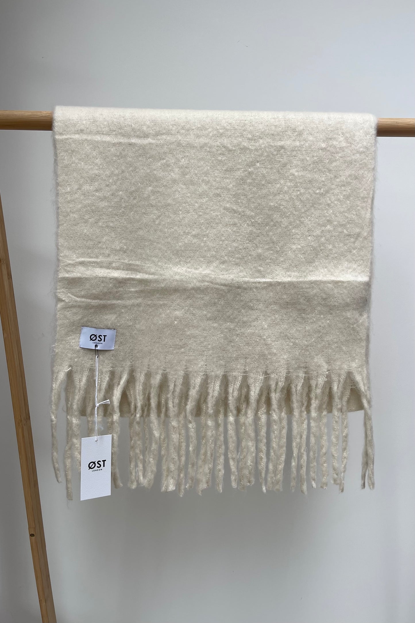 big soft warm winter scarf Cream