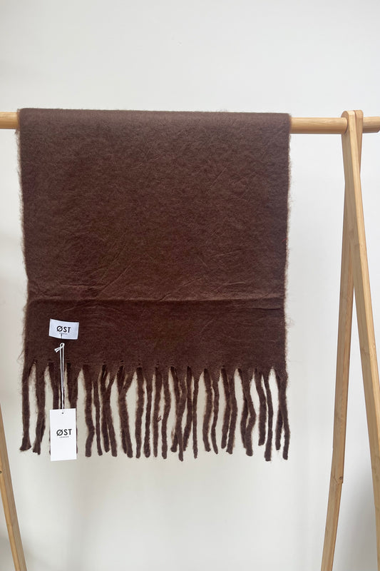 big soft winter scarf Brown