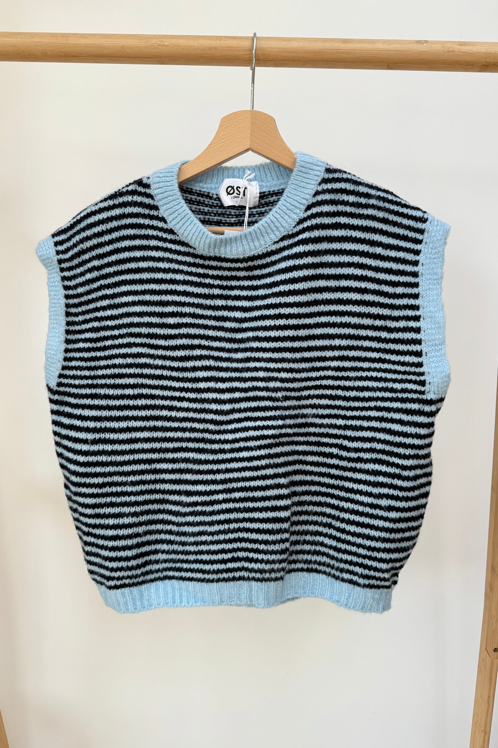 Alma Wool Vest -Blue - Øst London