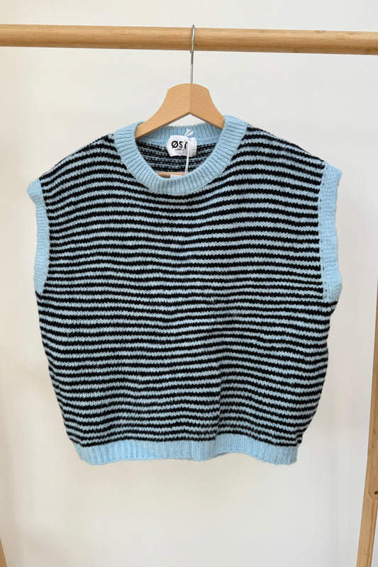 Alma Wool Vest -Blue