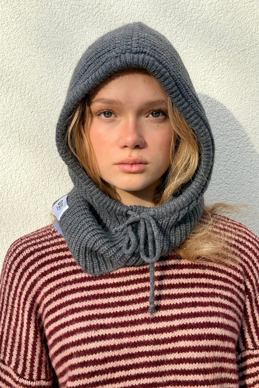 Marie Mohair Balaclava -Grey - Øst London