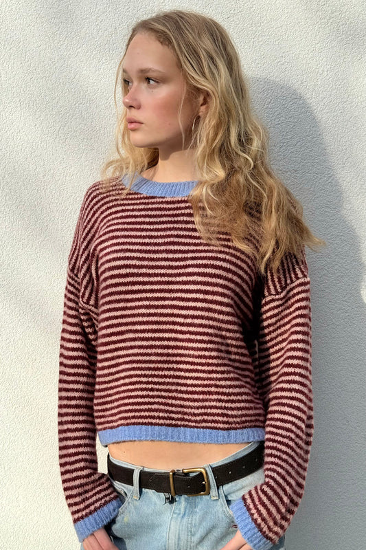 Nanna Jumper -Bordeaux/Pink - Øst London