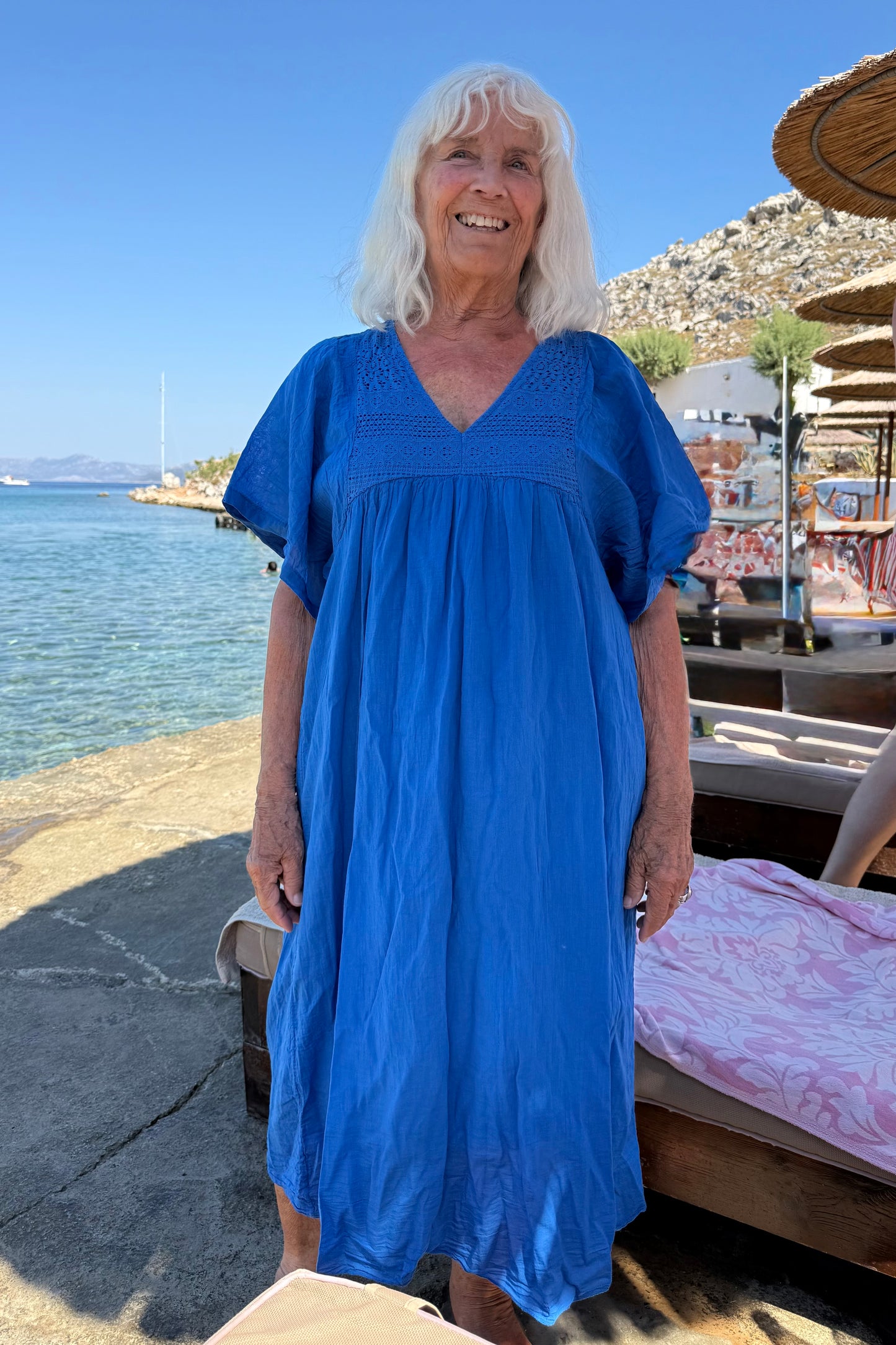 Eva Summer Dress -Cornflower Blue