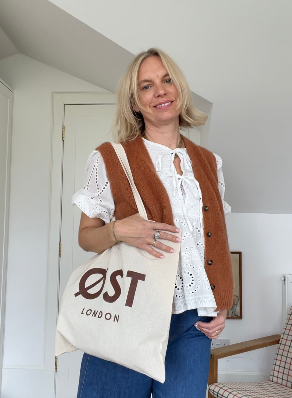 Erika Mohair Vest -Hazel