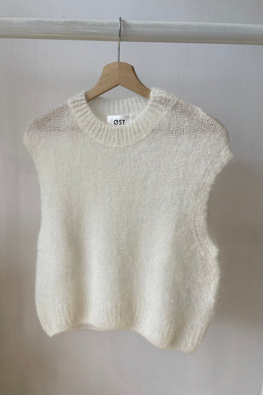 Monika Mohair Vest -White