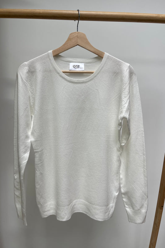 Nynne Crewneck Jumper -White