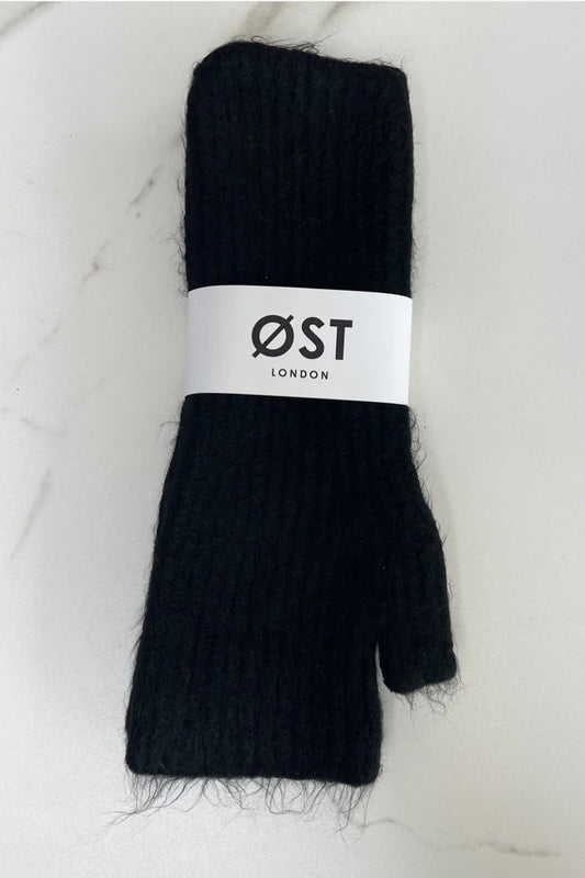 Ronja Wool Mittens -Black