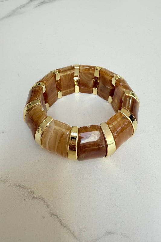 Amber Gold Round Bangle
