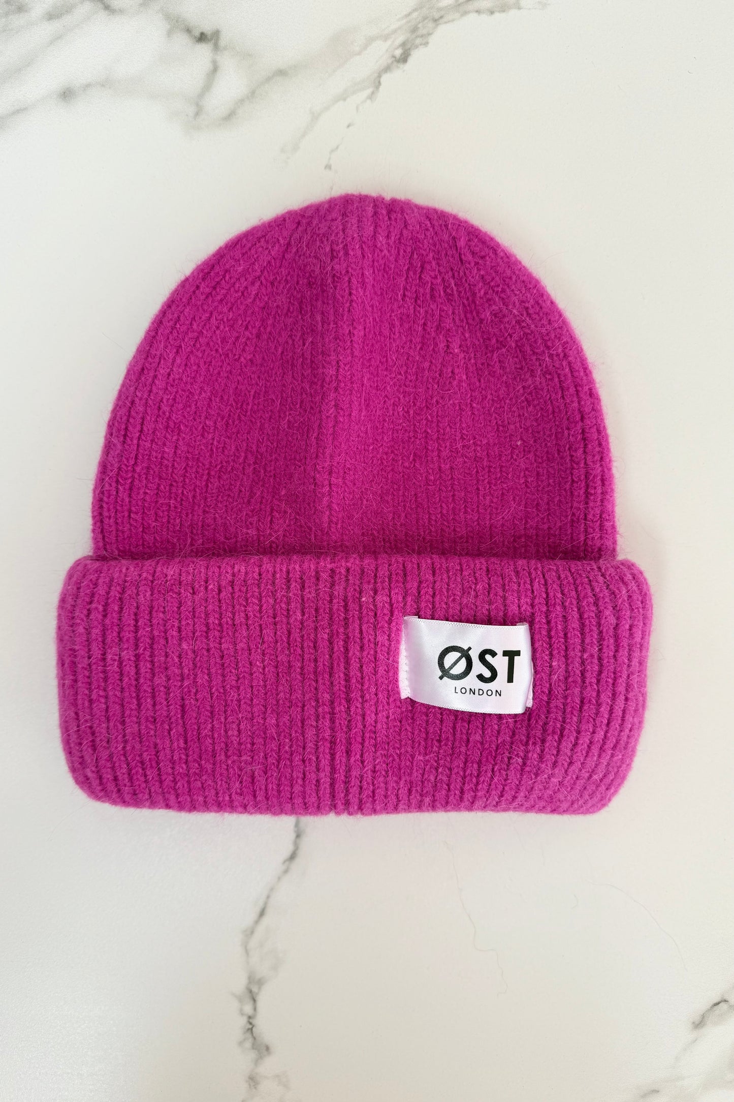 Clara Angora Beanie -Magenta