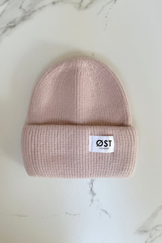Clara Angora Beanie -Light Pink