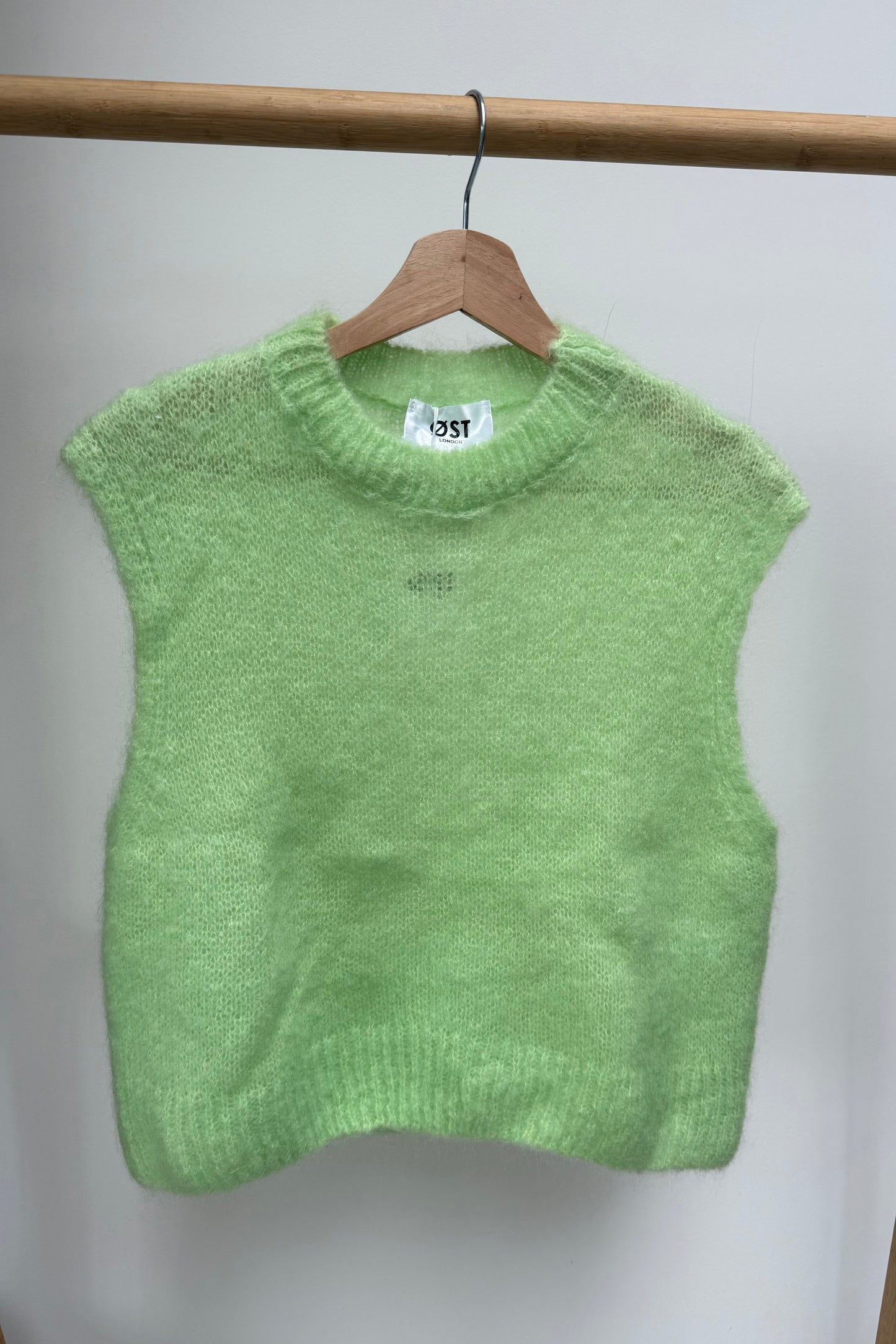 Monika Cropped Mohair Vest -Fresh Mint - Øst London