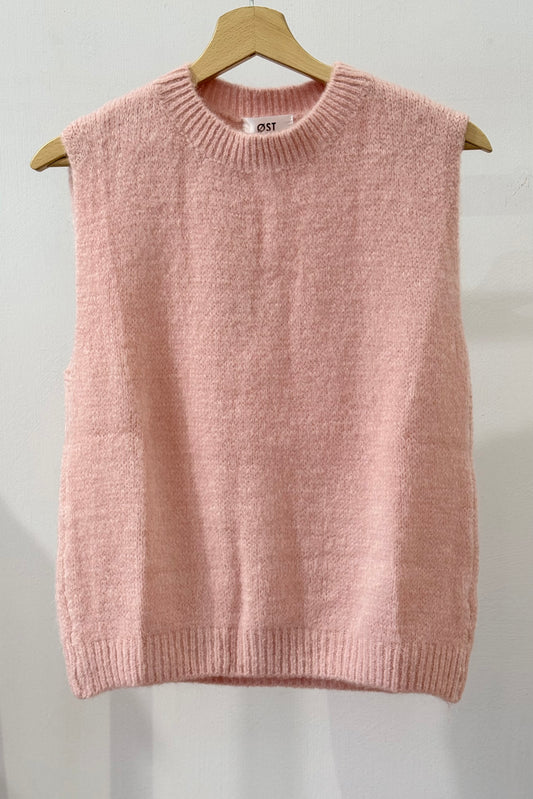 Kathrine Mohair Vest -Dusty Light Pink - Øst London