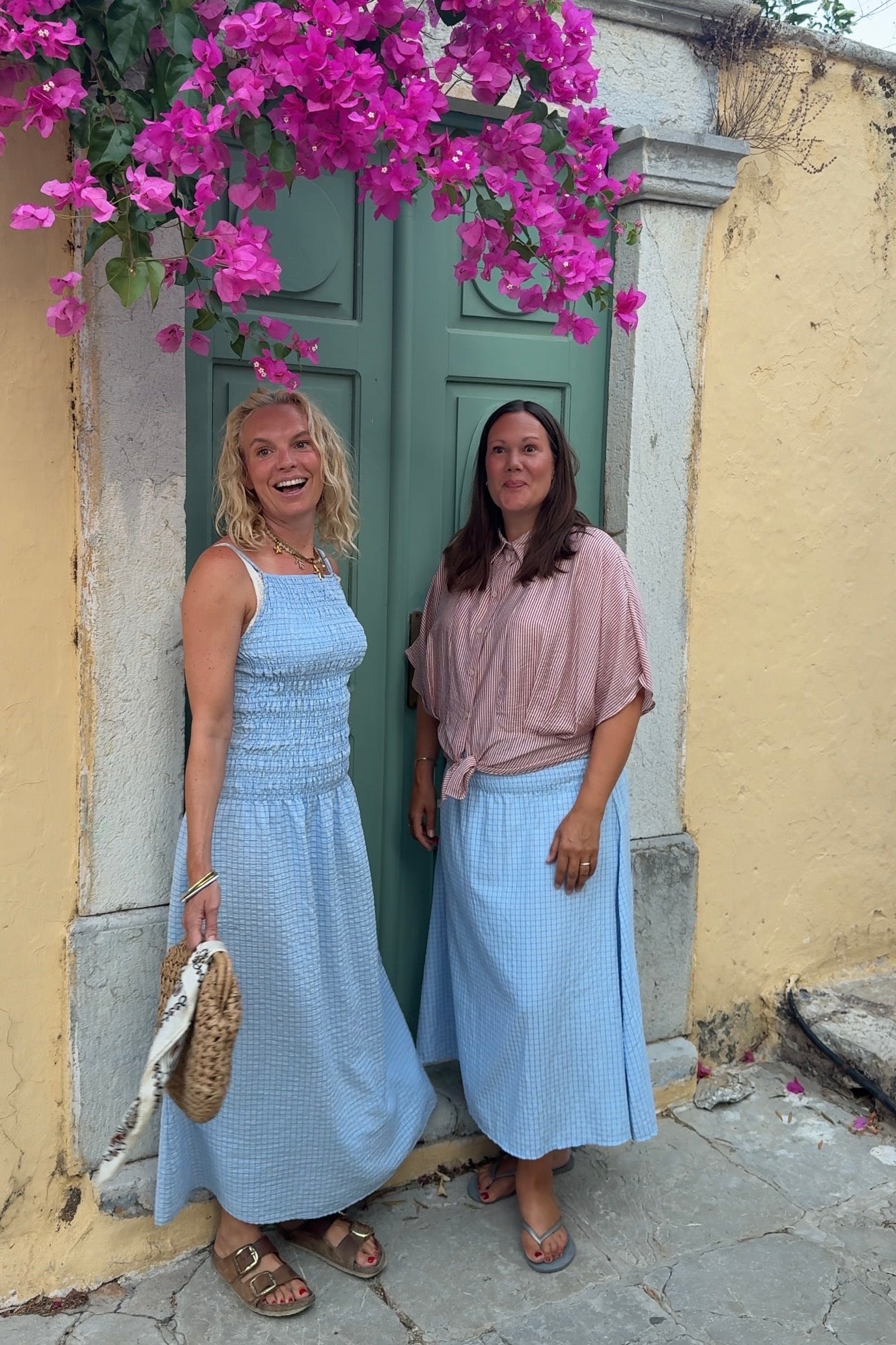 Leonora Smocked Strap Dress -Blue - Øst London