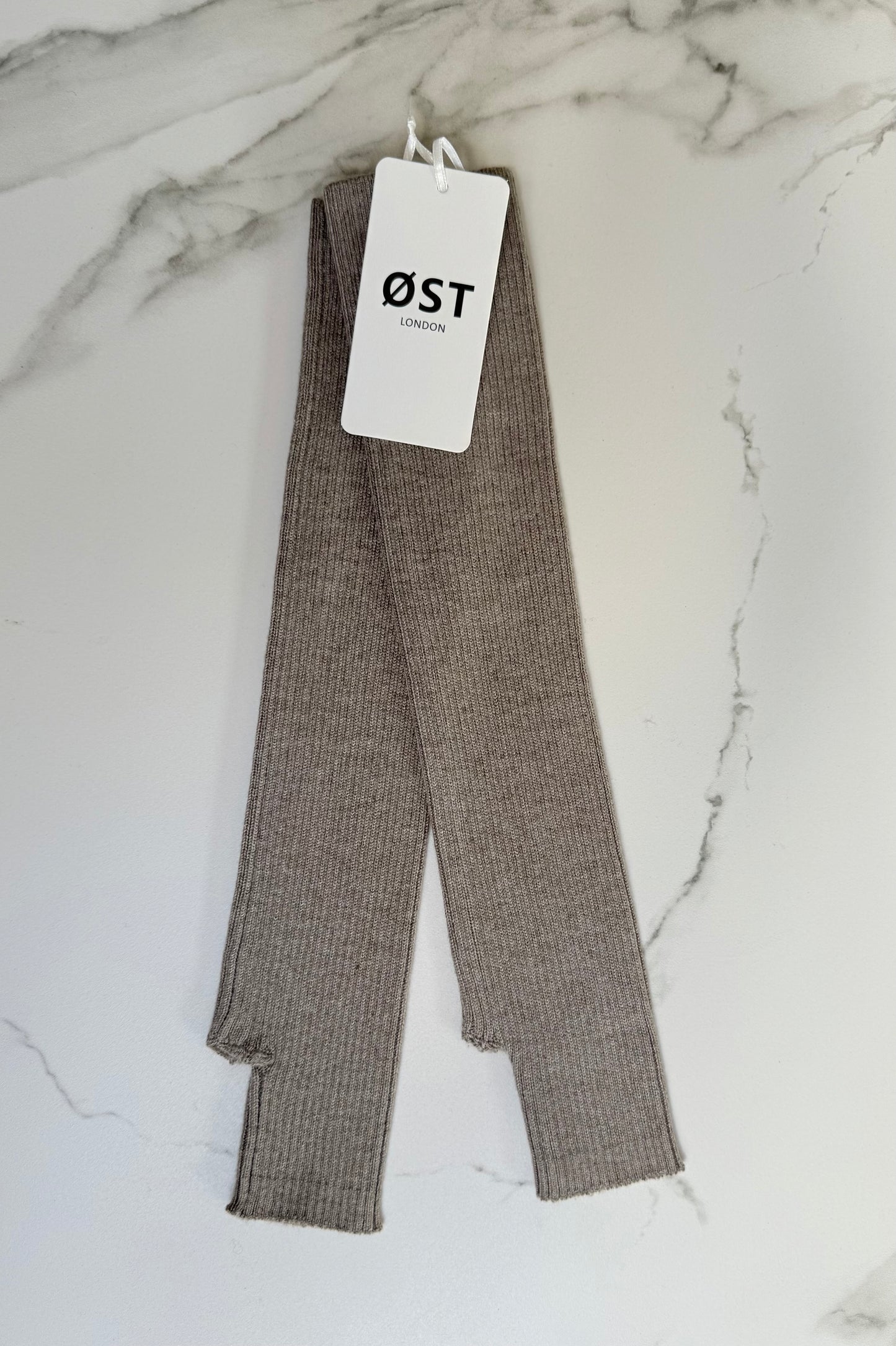 Thyra Long Chasmere Mittens -Taupe
