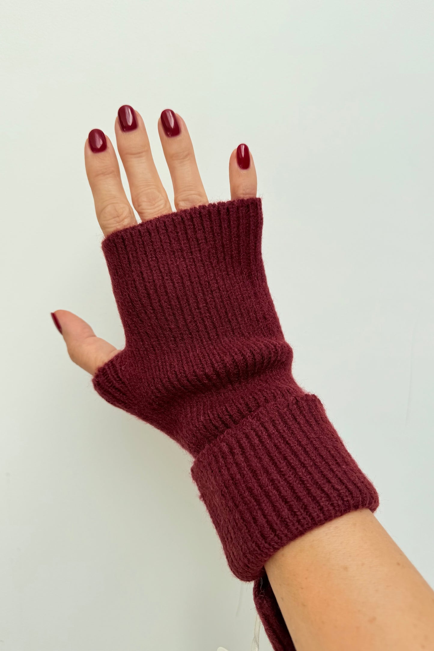 Ellen Wool Mittens -Bordeaux