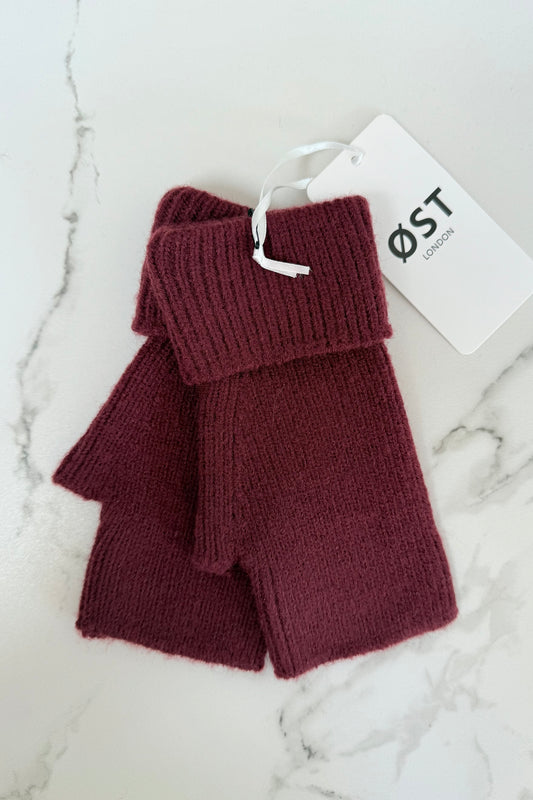 Ellen Wool Mittens -Bordeaux