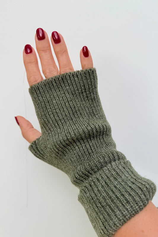 Ellen Wool Mittens -Green