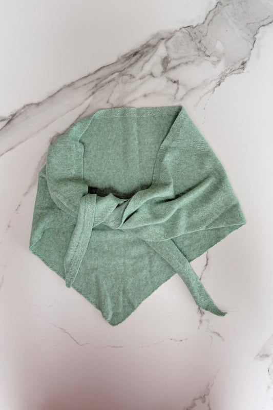Dina Cashmere Triangle Scarf. -Mint - Øst London