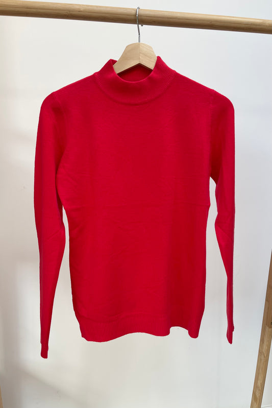 Rigmor Mockneck -Red