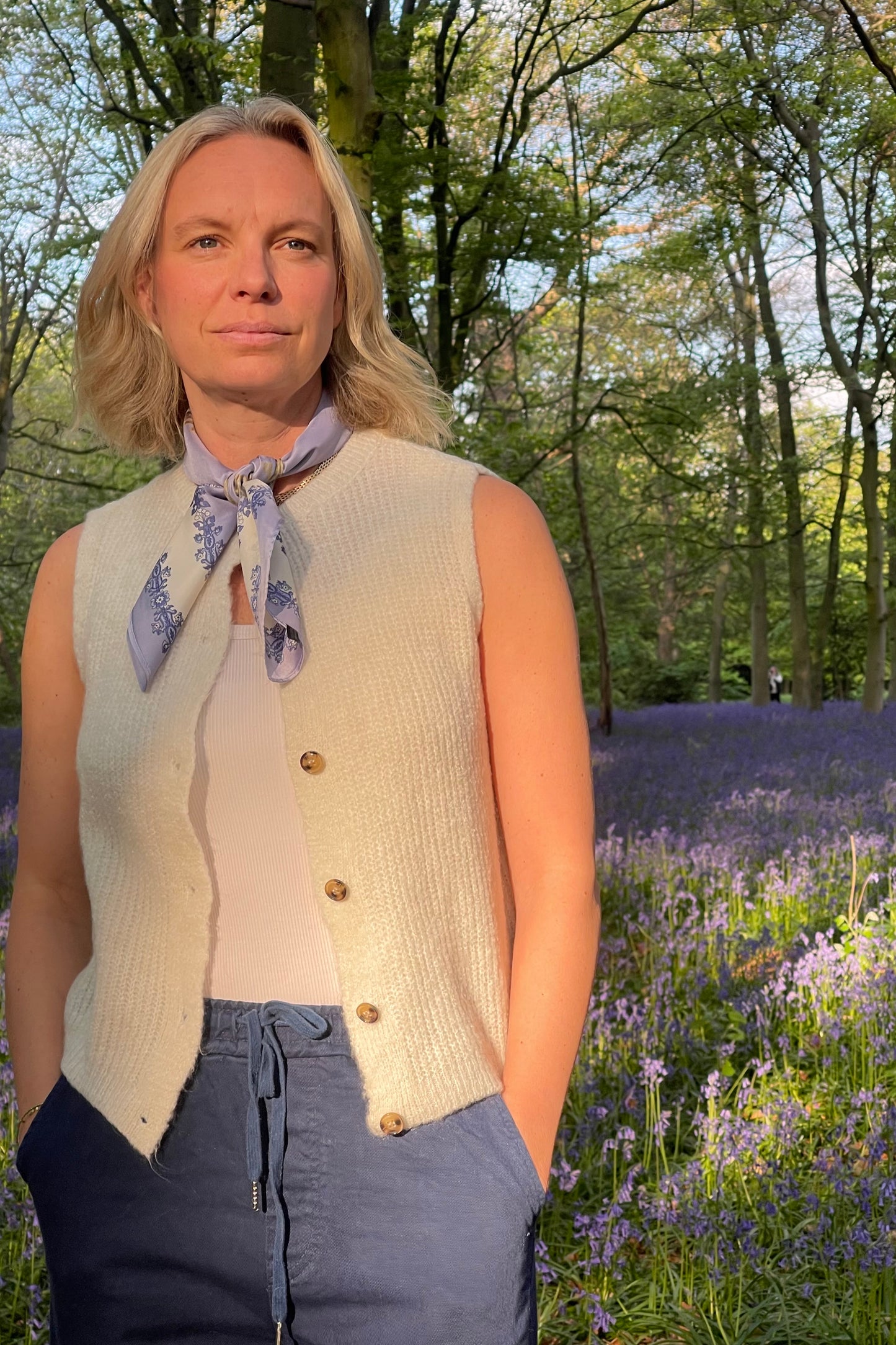 Ida Wool Waistcoat -White