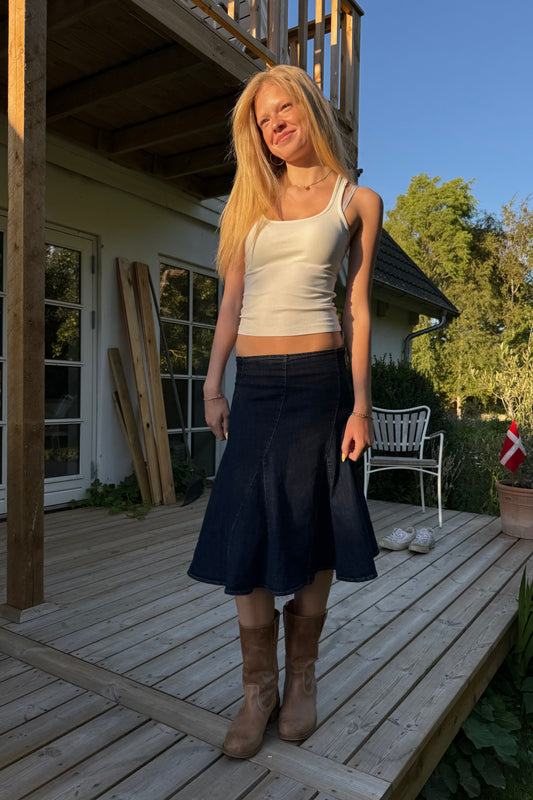 Laura Skirt -Dark Denim