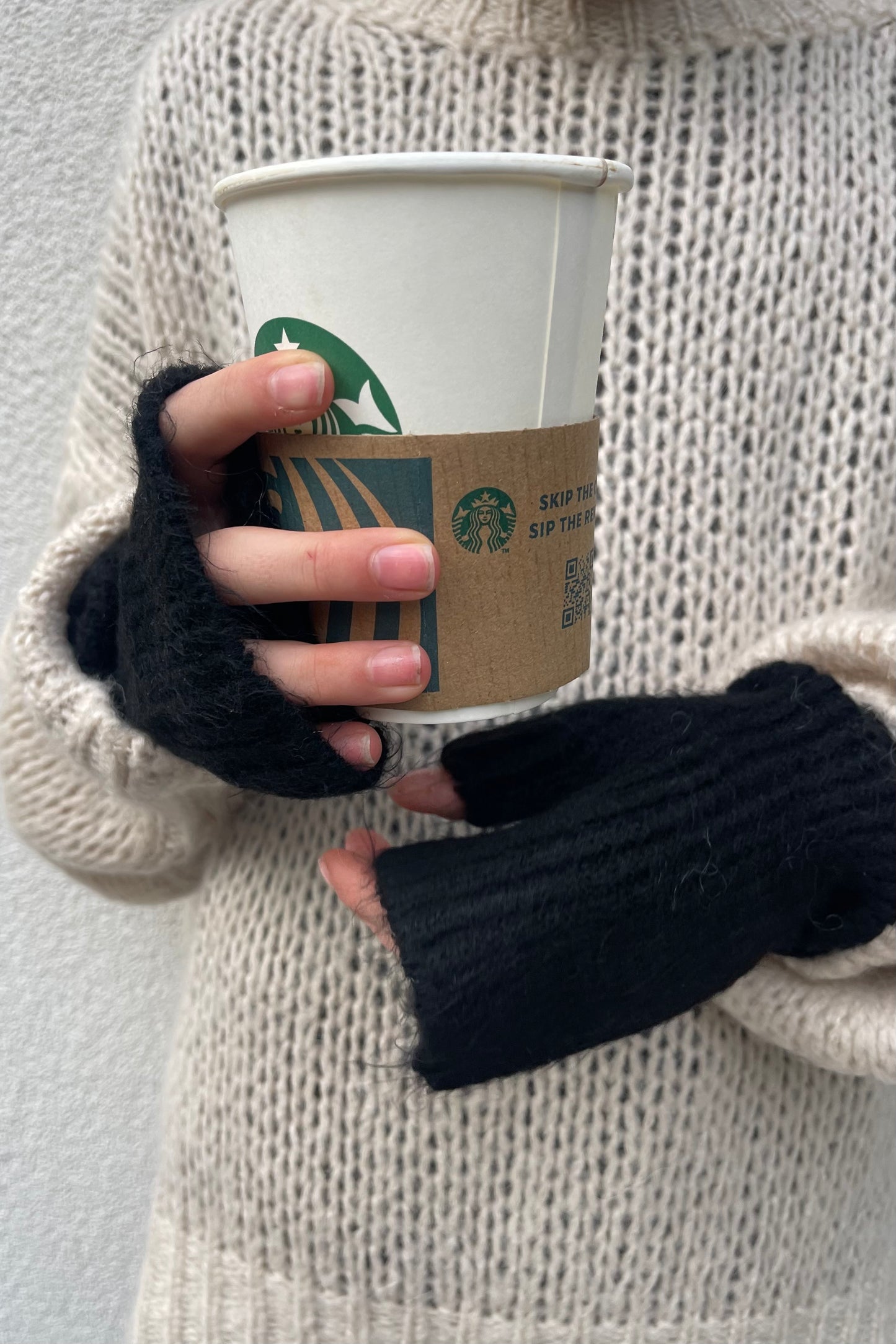 wool mittens fingerless gloves