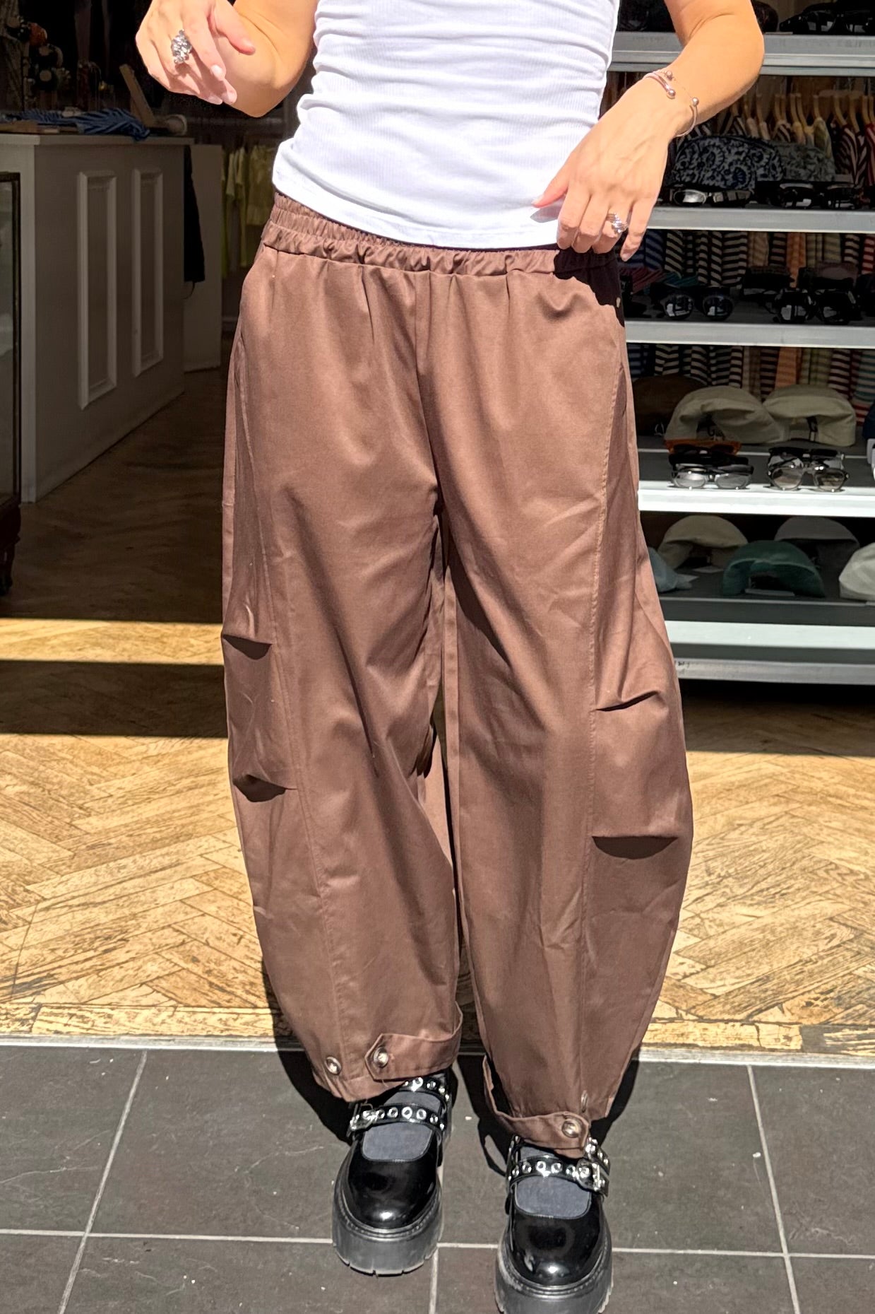 Elina Fatigue Trouser -Dark Brown - Øst London