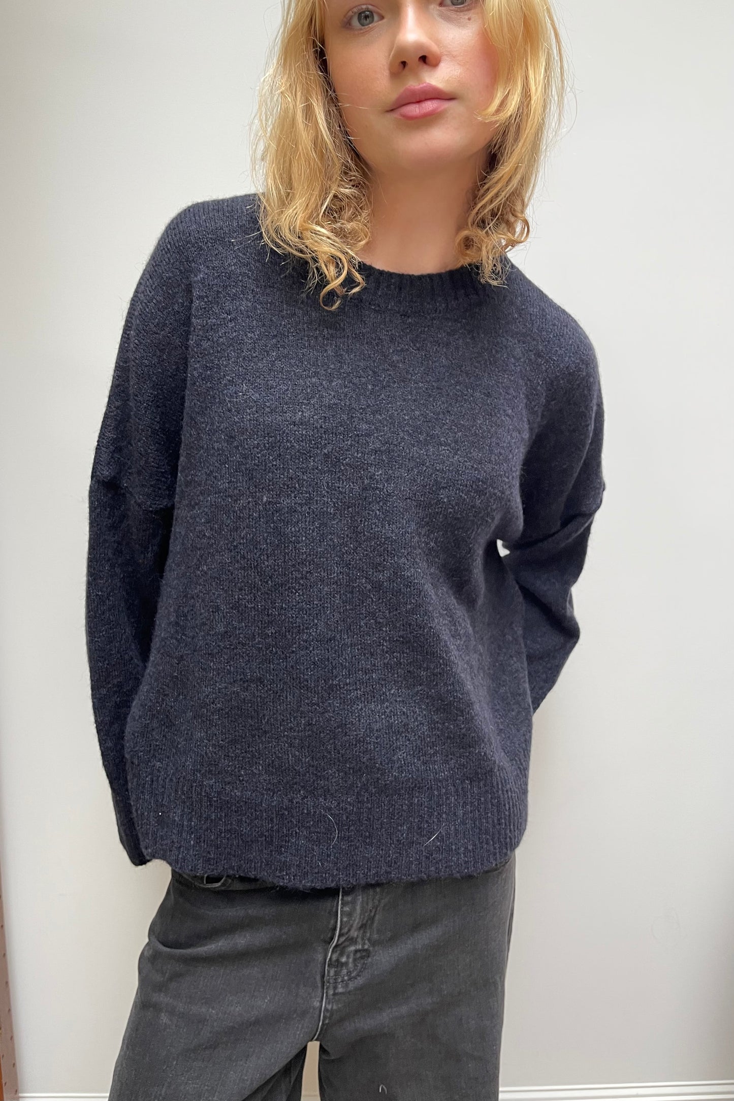 Laura Knitted Jumper -Navy